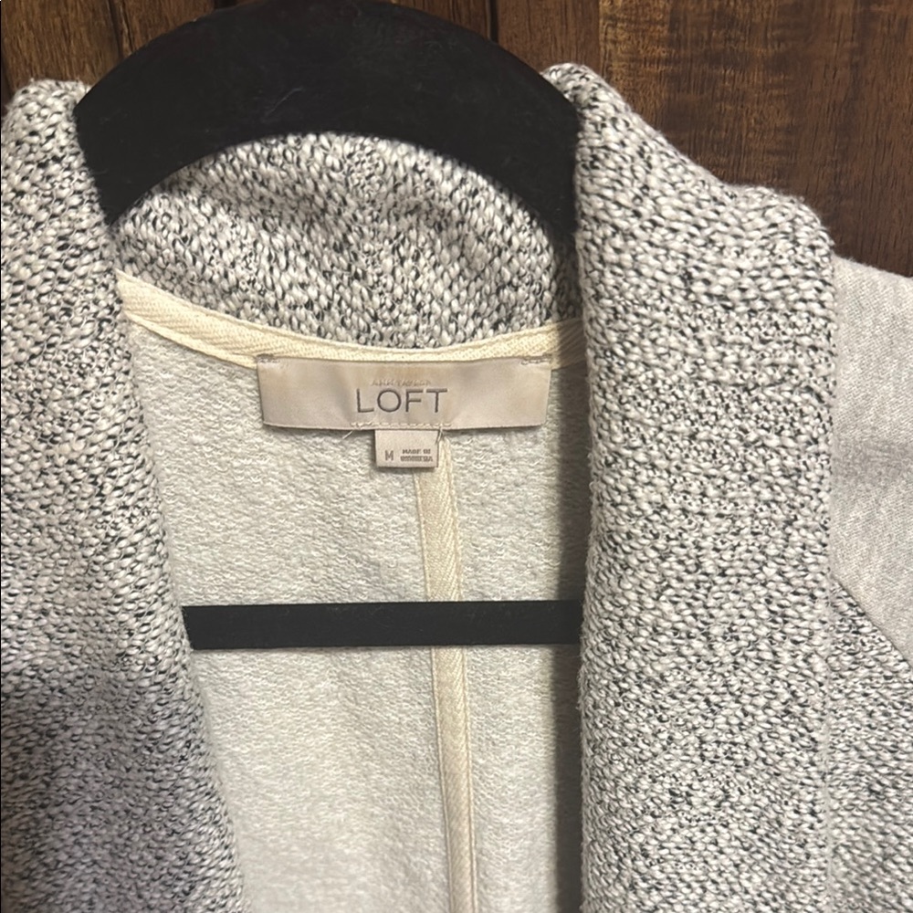 LOFT Cream Blazer Sweater Elegant Layering Essential - Picture 2 of 3